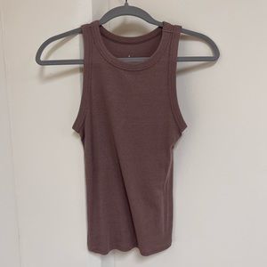 Mauve High Neck Tank Top